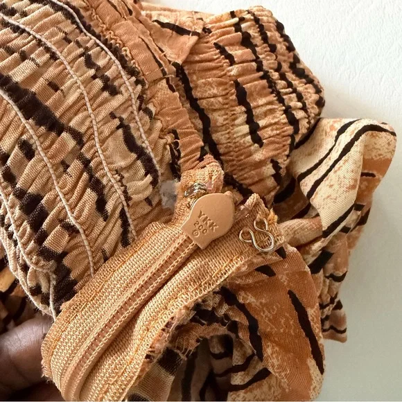 Faithfull The Brand St. Tropez Saint Midi Wilde Animal Print Dress Sz S - Picture 12 of 16